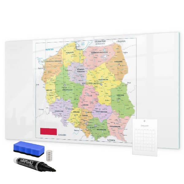 Tablica do rysowania magnetyczna Interaktywna mapa z miejscami wspomnień