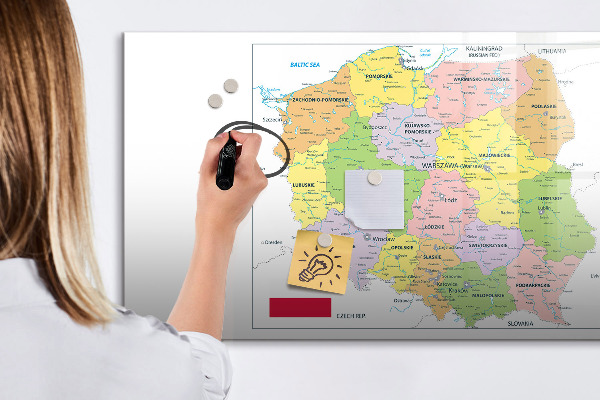 Tablica do rysowania magnetyczna Interaktywna mapa z miejscami wspomnień