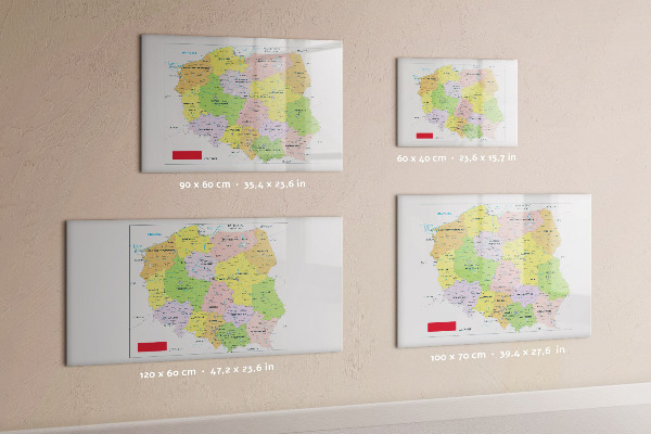Tablica do rysowania magnetyczna Interaktywna mapa z miejscami wspomnień