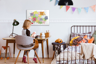 Tablica do rysowania magnetyczna Interaktywna mapa z miejscami wspomnień