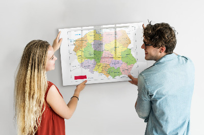 Tablica do rysowania magnetyczna Interaktywna mapa z miejscami wspomnień