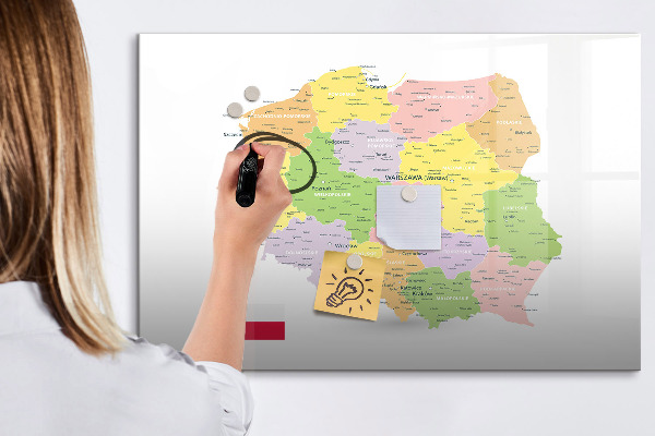 Tablica magnetyczna z pisakiem Interaktywna mapa Polski do personalizacji
