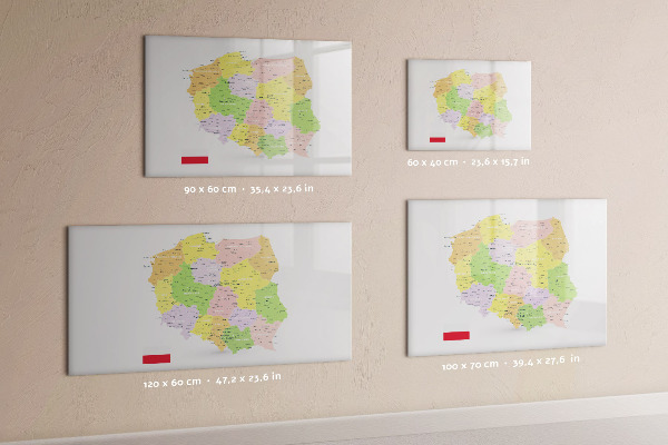 Tablica magnetyczna z pisakiem Interaktywna mapa Polski do personalizacji