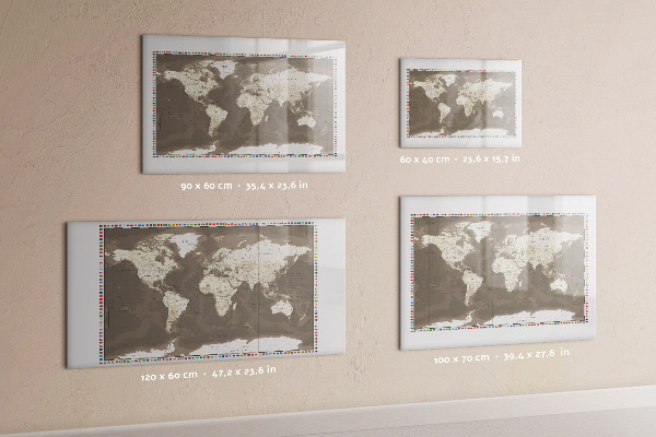 Tablica magnetyczna z pisakiem Interaktywna mapa do wspomnień i notatek