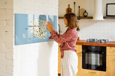 Tablica magnetyczna z pisakiem Mapa przyrody Polski z miejscami na zdjęcia