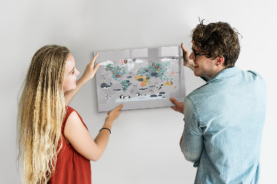 Tablica magnetyczna z pisakiem Mapa przygód z miejscami do odkrycia