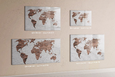 Magnetyczna tablica do rysowania Mapa świata z miejscami na zdjęcia