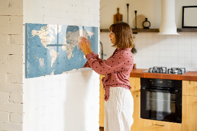 Tablica magnetyczna z pisakiem Mapa świata z osobistymi wspomnieniami