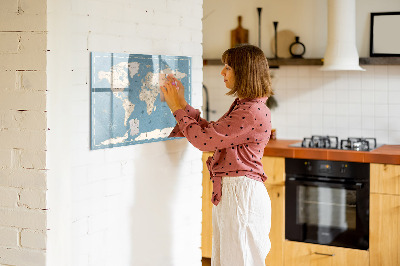 Tablica magnetyczna z pisakiem Mapa świata z osobistymi wspomnieniami