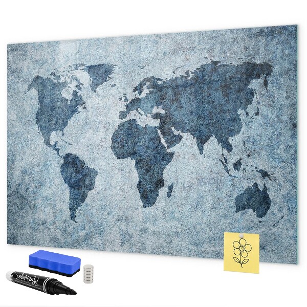 Tablica do rysowania magnetyczna Mapa świata z osobistymi wspomnieniami