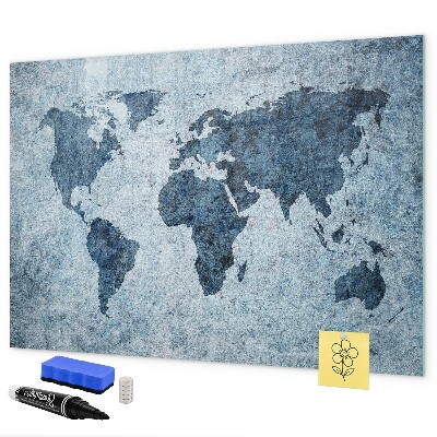 Tablica do rysowania magnetyczna Mapa świata z osobistymi wspomnieniami