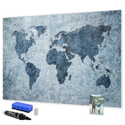 Tablica do rysowania magnetyczna Mapa świata z osobistymi wspomnieniami