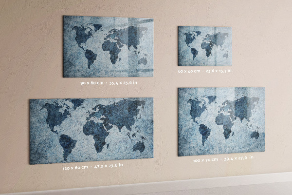 Tablica do rysowania magnetyczna Mapa świata z osobistymi wspomnieniami