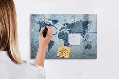 Tablica do rysowania magnetyczna Mapa świata z osobistymi wspomnieniami