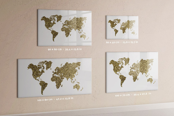 Magnetyczna tablica do rysowania Mapa świata z miejscami do zdjęć