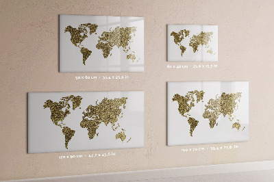 Magnetyczna tablica do rysowania Mapa świata z miejscami do zdjęć