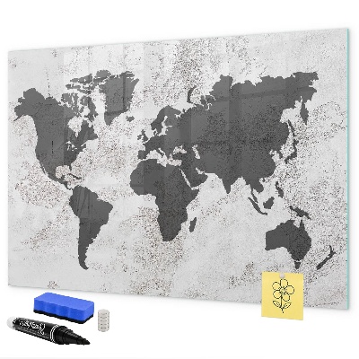 Tablica do rysowania magnetyczna Mapa świata z wspomnieniami i notatkami