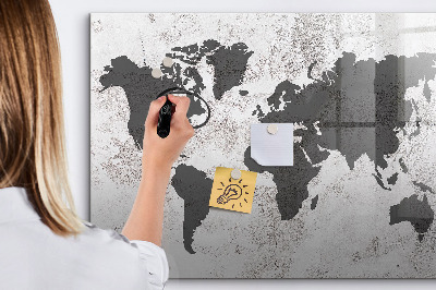 Tablica do rysowania magnetyczna Mapa świata z wspomnieniami i notatkami