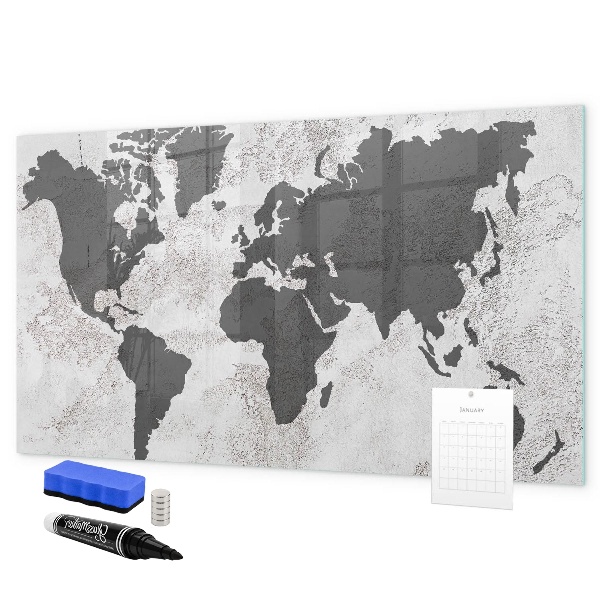 Tablica do rysowania magnetyczna Mapa świata z wspomnieniami i notatkami