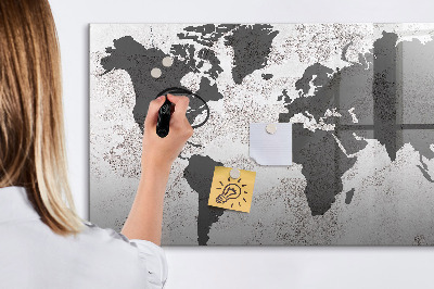 Tablica do rysowania magnetyczna Mapa świata z wspomnieniami i notatkami