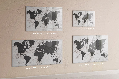 Tablica do rysowania magnetyczna Mapa świata z wspomnieniami i notatkami