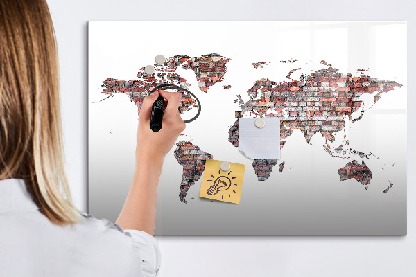 Tablica magnetyczna z pisakiem Mapa świata z miejscami na zdjęcia