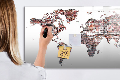 Tablica magnetyczna z pisakiem Mapa świata z miejscami na zdjęcia