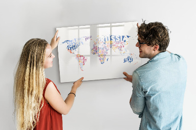 Tablica do rysowania magnetyczna Mapa świata z osobistymi wspomnieniami