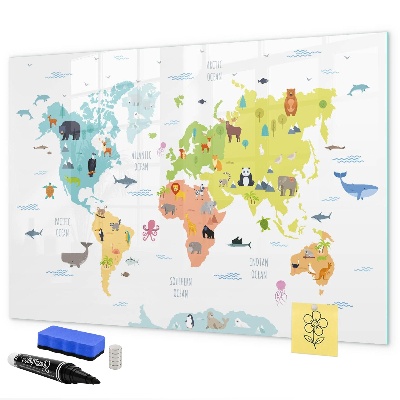 Tablica do rysowania magnetyczna Interaktywna mapa świata do personalizacji