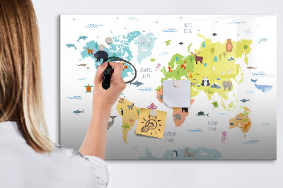 Tablica do rysowania magnetyczna Interaktywna mapa świata do personalizacji