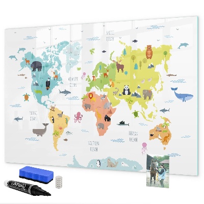 Tablica do rysowania magnetyczna Interaktywna mapa świata do personalizacji