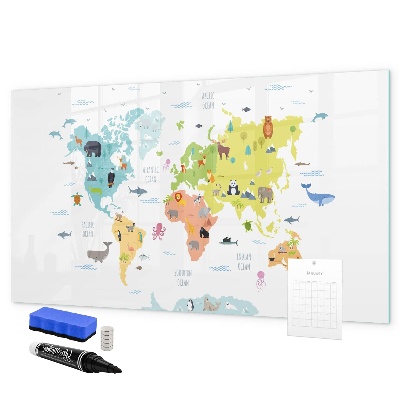 Tablica do rysowania magnetyczna Interaktywna mapa świata do personalizacji