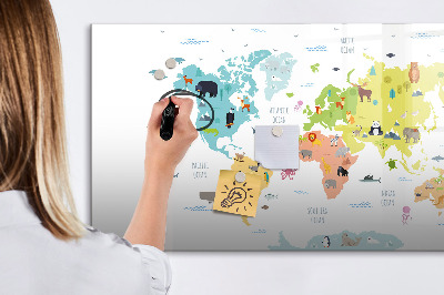 Tablica do rysowania magnetyczna Interaktywna mapa świata do personalizacji