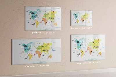 Tablica do rysowania magnetyczna Interaktywna mapa świata do personalizacji