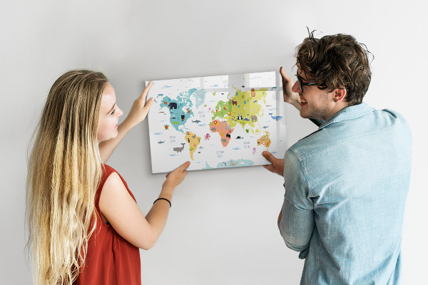 Tablica do rysowania magnetyczna Interaktywna mapa świata do personalizacji