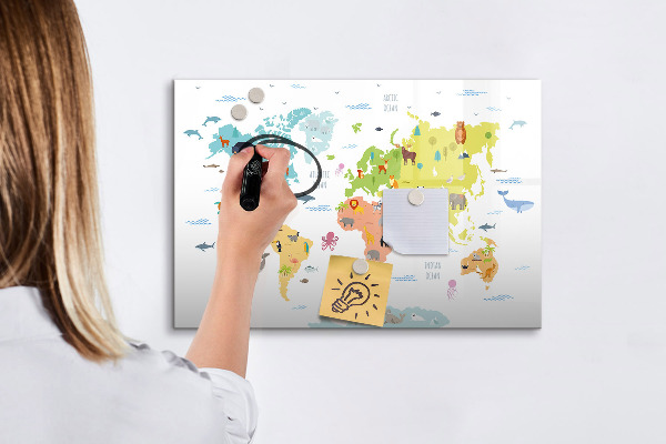 Tablica do rysowania magnetyczna Interaktywna mapa świata do personalizacji