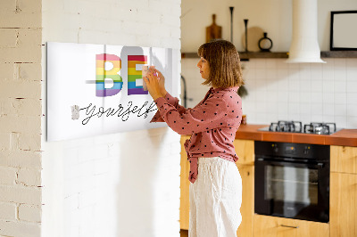 Magnetyczna tablica do rysowania Bądź sobą i dziel się chwilami