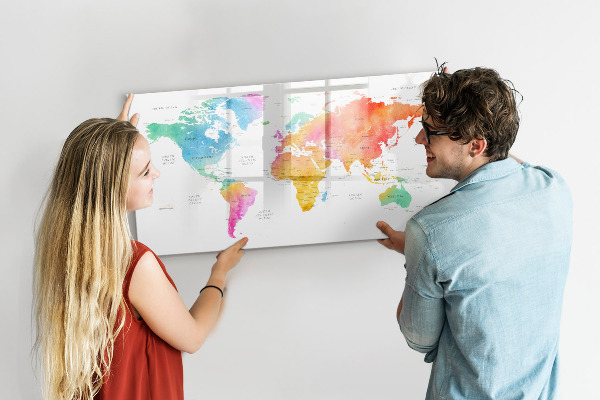 Magnetyczna tablica do rysowania Mapa wspomnień z osobistymi zdjęciami