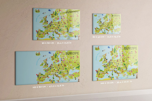 Tablica magnetyczna z pisakiem Interaktywna mapa Europy do zaznaczania podróży