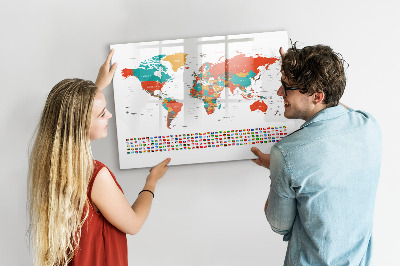 Tablica magnetyczna z pisakiem Interaktywna mapa świata z zdjęciami