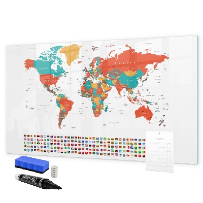 Tablica magnetyczna z pisakiem Interaktywna mapa świata z zdjęciami