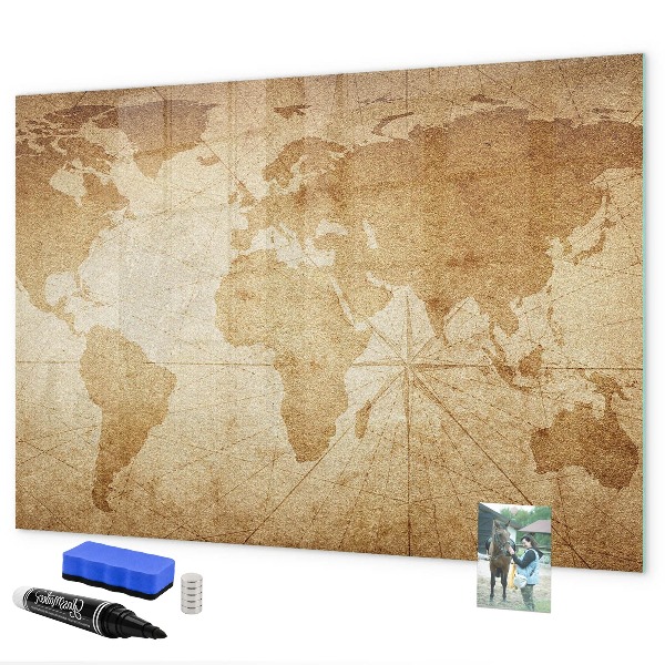 Tablica do rysowania magnetyczna Mapa wspomnień z dodatkowymi akcesoriami
