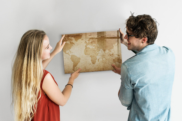 Tablica do rysowania magnetyczna Mapa wspomnień z dodatkowymi akcesoriami