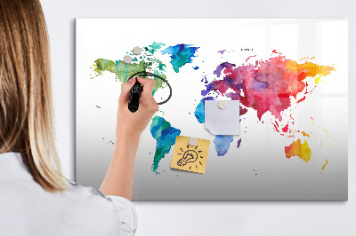 Magnetyczna tablica do rysowania Kolorowa mapa do wspomnień i notatek