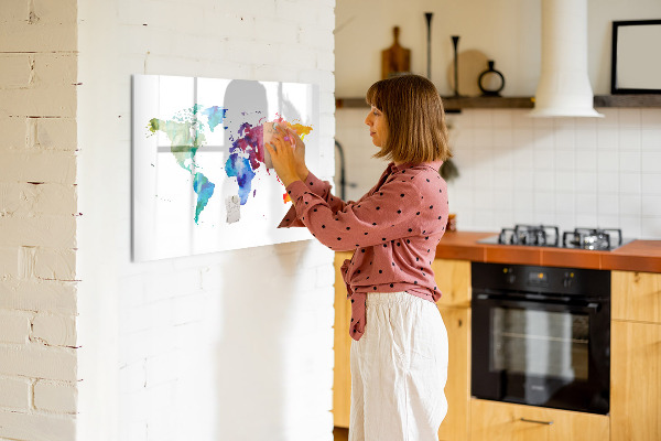 Magnetyczna tablica do rysowania Kolorowa mapa do wspomnień i notatek