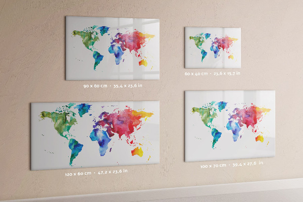 Magnetyczna tablica do rysowania Kolorowa mapa do wspomnień i notatek