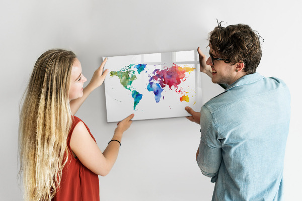 Magnetyczna tablica do rysowania Kolorowa mapa do wspomnień i notatek