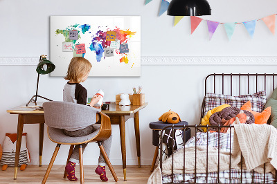 Magnetyczna tablica do rysowania Kolorowa mapa do wspomnień i notatek