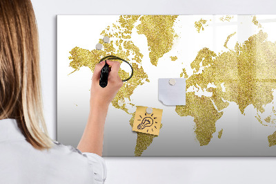 Tablica magnetyczna z pisakiem Mapa świata z miejscem na zdjęcia