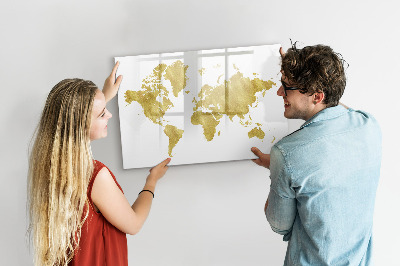 Tablica magnetyczna z pisakiem Mapa świata z miejscem na zdjęcia